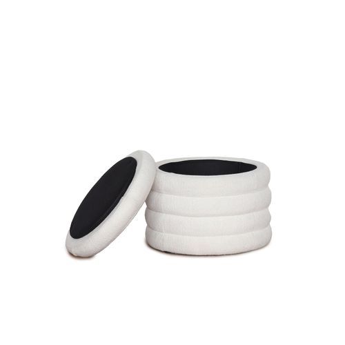 Boucle Roundie Storage Ottoman