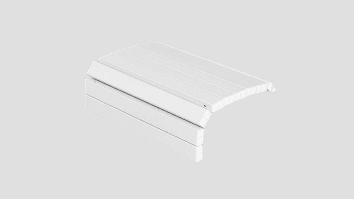 Outdoor Aluminium Slat Tray in White