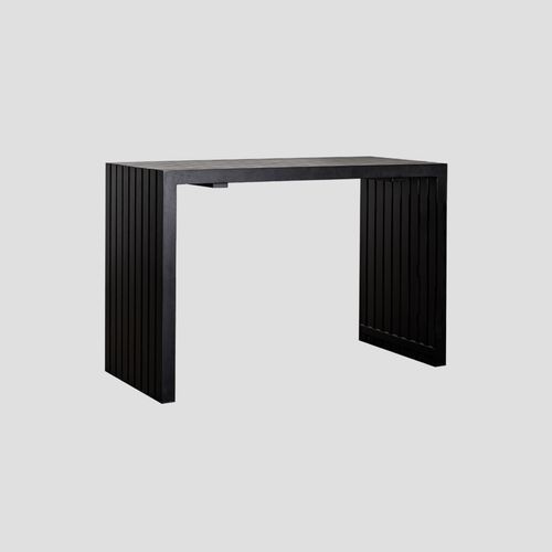 Viaduct Outdoor Bar Table in Matte Black