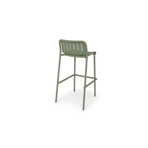Roku Outdoor Bar Stool in Matt Eucalyptus Green