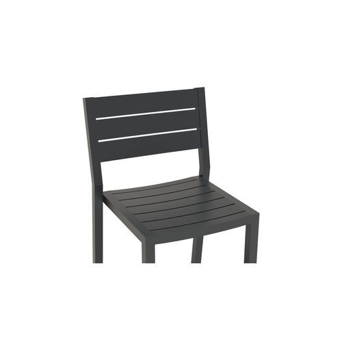 Halki Stool With Backrest - Charcoal