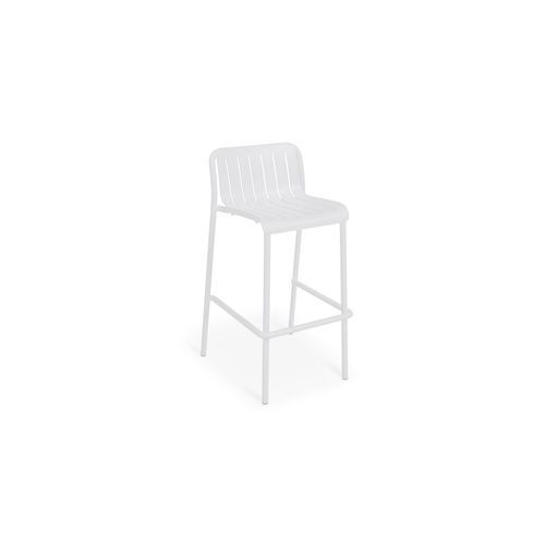 Roku Outdoor Bar Stool in Matt White