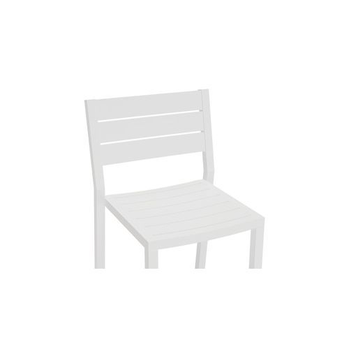 Halki Stool With Backrest - White