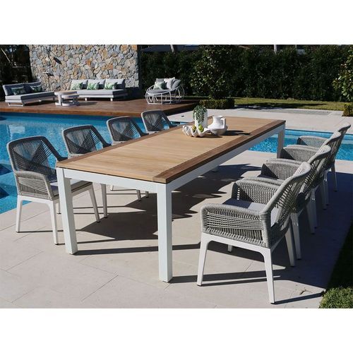 Barcelona Outdoor Table with 8 Serang Chairs