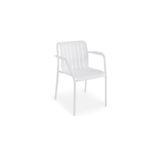Roku Outdoor Arm Chair in Matt White