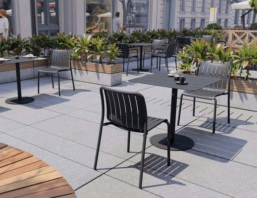 Roku Outdoor Dining Chair in Matt Charcoal