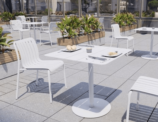 Roku Outdoor Dining Chair in Matt White