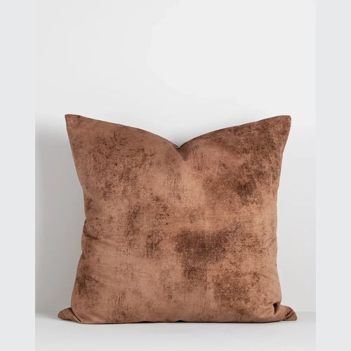 Baya Theo Velvet-Cushion - Leather | Large 60 x 60cm