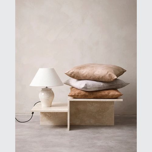Baya Theo Velvet Cushion - Honey | Large 60 x 60cm