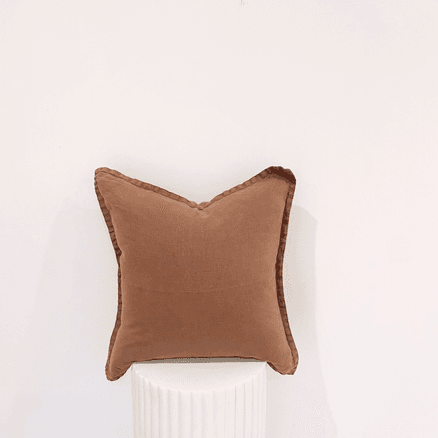 100% Belgium Linen Vintage Washed Cushion - Cocoa