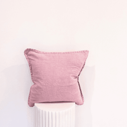 100% Belgium Linen Vintage Washed Cushion - Lilac