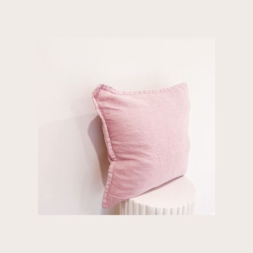 100% Belgium Linen Vintage Washed Cushion - Lilac