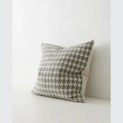 Weave Home Giovanni Cushion - Mist | Bouclé Houndstooth