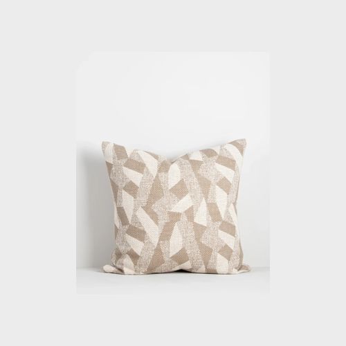 Baya Oscari Cushion - Natural | Woven Abstract Design