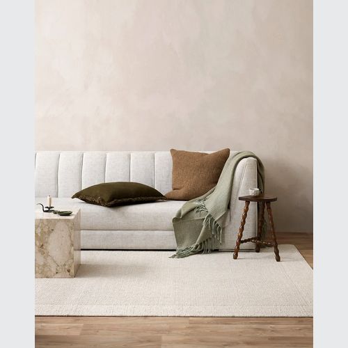Baya Dover Cushion - Leaf | Lumbar with Fringe