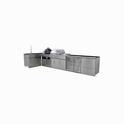 Grandfire Outdoor Kitchen Package with Double Fridge
