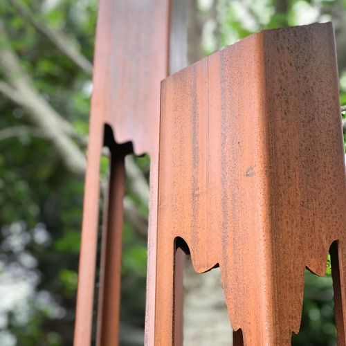 Corten Steel Garden Torches