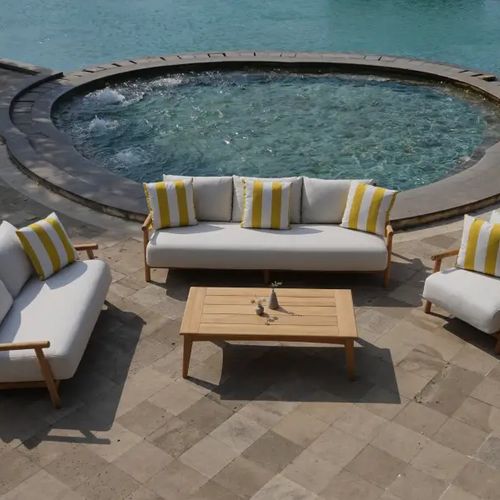 Corsica 4pc Teak Outdoor Lounge Setting