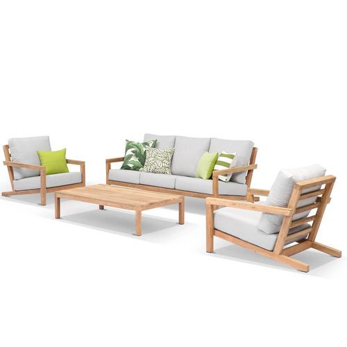 Venlo 4pc Teak Outdoor Lounge Setting