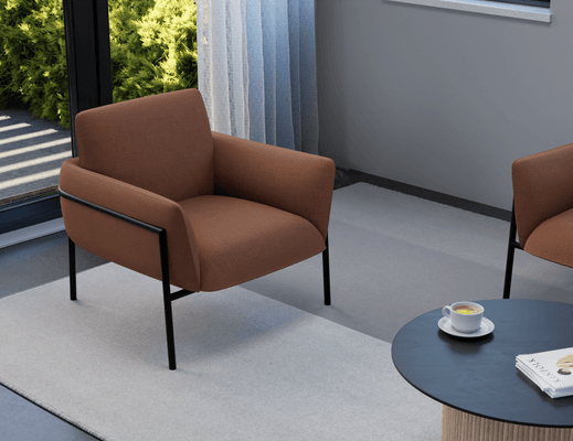 Charlie Single Seater Lounge Chair Terracotta