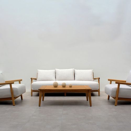 Corsica 4pc Teak Outdoor Lounge Setting
