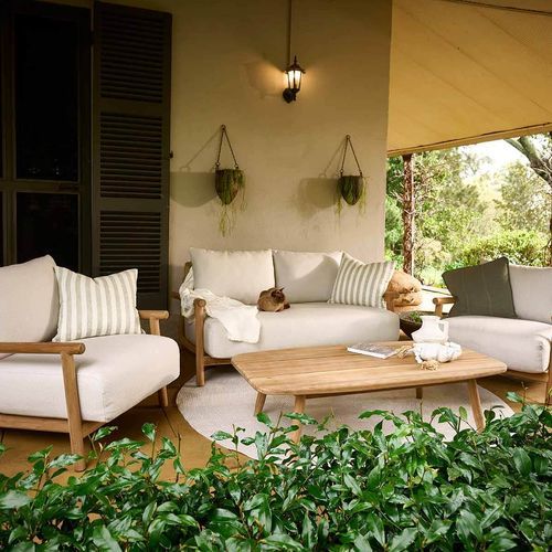 Corsica 4pc Teak Outdoor Lounge Setting