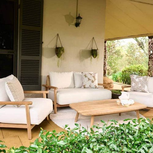 Corsica 4pc Teak Outdoor Lounge Setting