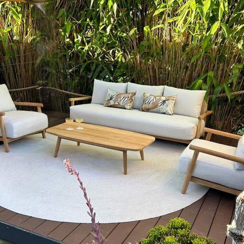 Corsica 4pc Teak Outdoor Lounge Setting