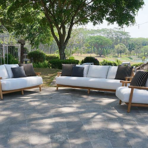 Corsica 3pc Teak Outdoor Lounge Setting