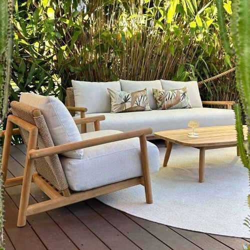 Corsica 4pc Teak Outdoor Lounge Setting
