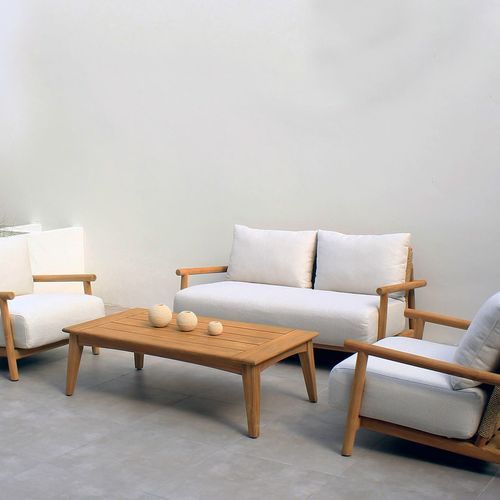 Corsica 4pc Teak Outdoor Lounge Setting