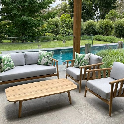 Float 4pc Teak Outdoor Lounge Setting