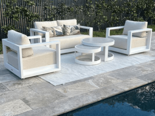 Milos 4pc Outdoor Aluminium Lounge Setting