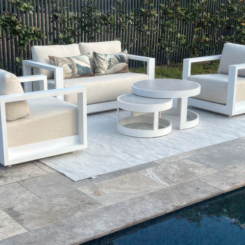 Milos 4pc Outdoor Aluminium Lounge Setting
