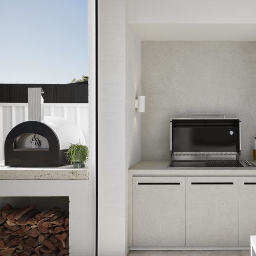Subito Cotto 60 Refractory Wood Fired Pizza Oven with Stand & Square Flue