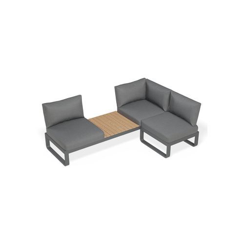Fino Config D - Outdoor Modular Sofa in Matt Charcoal