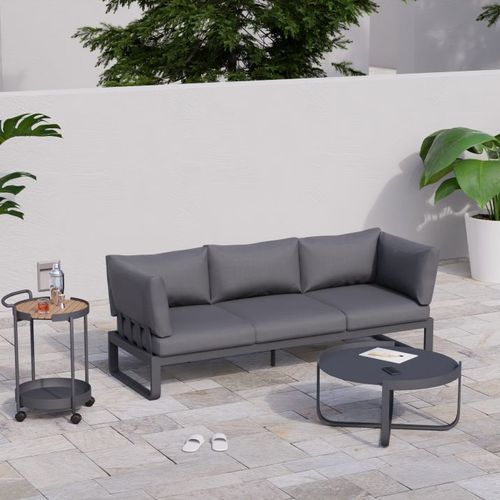 Fino Config A - Outdoor Modular Sofa in Matt Charcoal