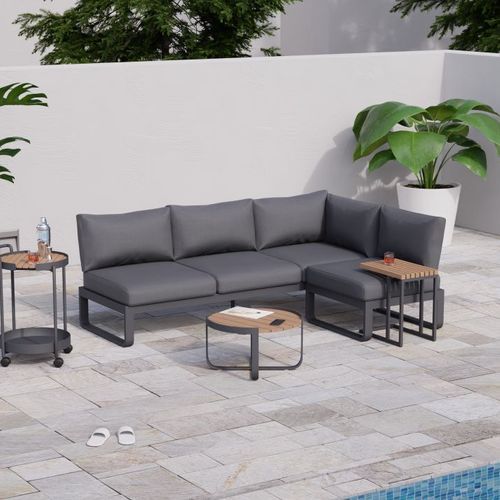 Fino Config C - Outdoor Modular Sofa in Matt Charcoal