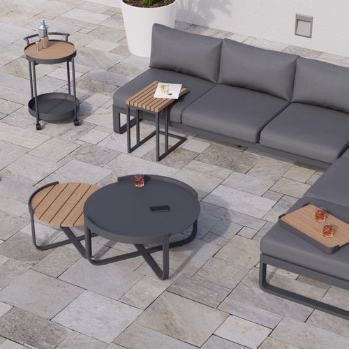 Fino Config E - Outdoor Modular Sofa in Matt Charcoal