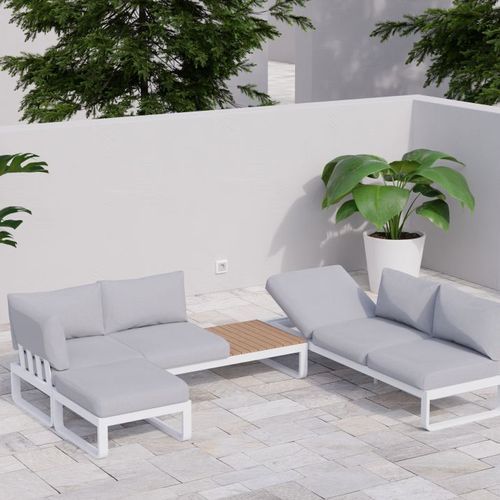 Fino Config F - Outdoor Modular Sofa in Matt White