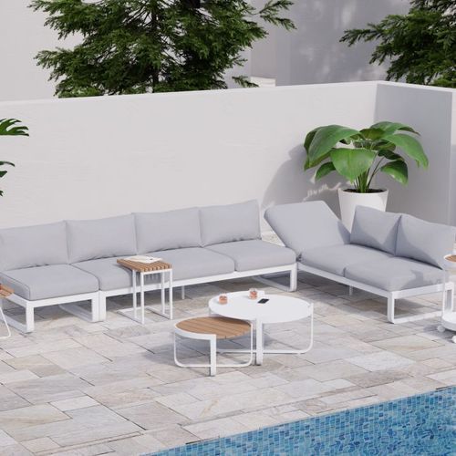 Fino Config F - Outdoor Modular Sofa in Matt White