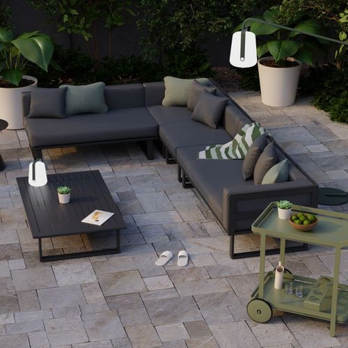 Vivara Sofa - Charcoal - Modular Section D - Corner