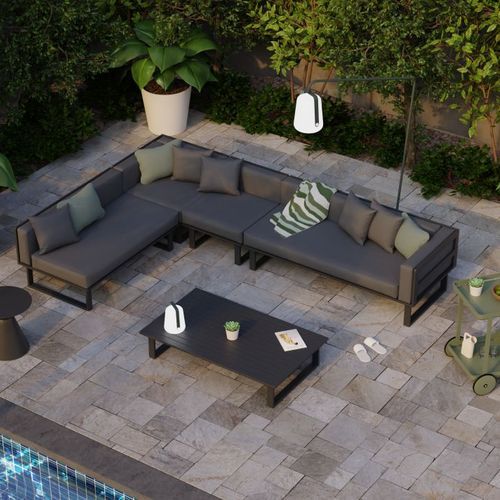 Vivara Sofa - Charcoal - Modular Section B - Right Arm