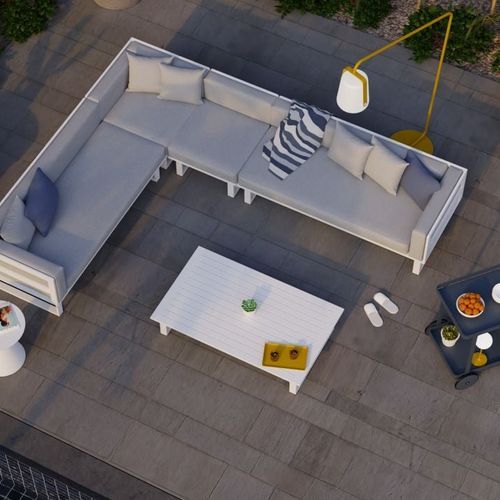 Vivara Sofa - White - Modular Section E - No Arm