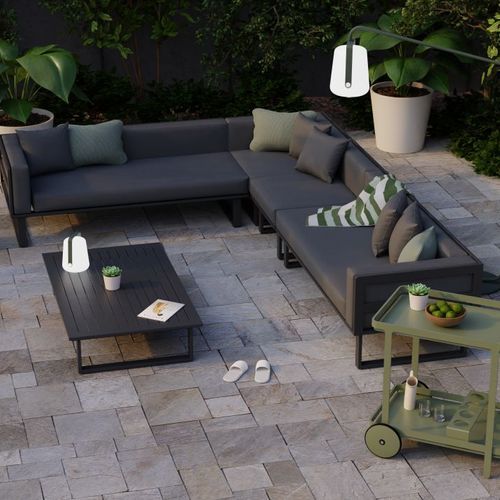 Vivara Sofa - Charcoal - Modular Section A - Left Arm