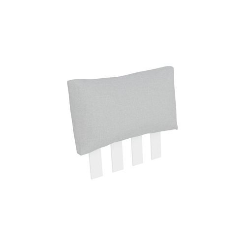 Fino Sofa Extra Back in Matt White Frame / Light Grey Fabric