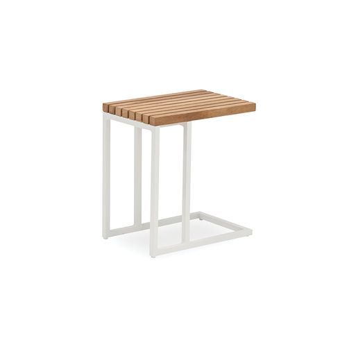Cube Outdoor Side Table - White