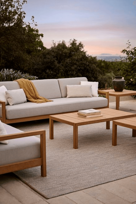 Kubik Outdoor TechTeak Coffee Table by Point