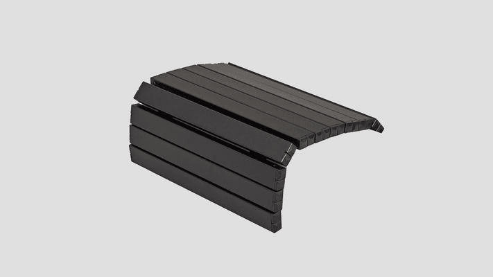 Outdoor Aluminium Slat Tray in Black