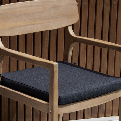 Rixos Acacia Outdoor Dining Chair | Black Fabric